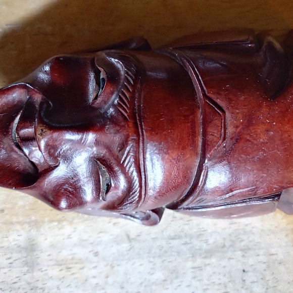 Set of 3 Japanese mask carvings. - Picture 3 of 9